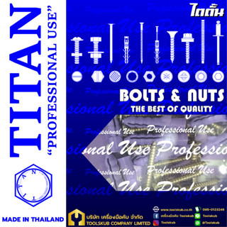 TITAN “PROFESSIONNAL USE” MADE IN THAILAND พุ๊กพลาสติก+สกรู-ม่วง NO.6 FH # 6x1." (มี15ชุดใน1ห่อ)