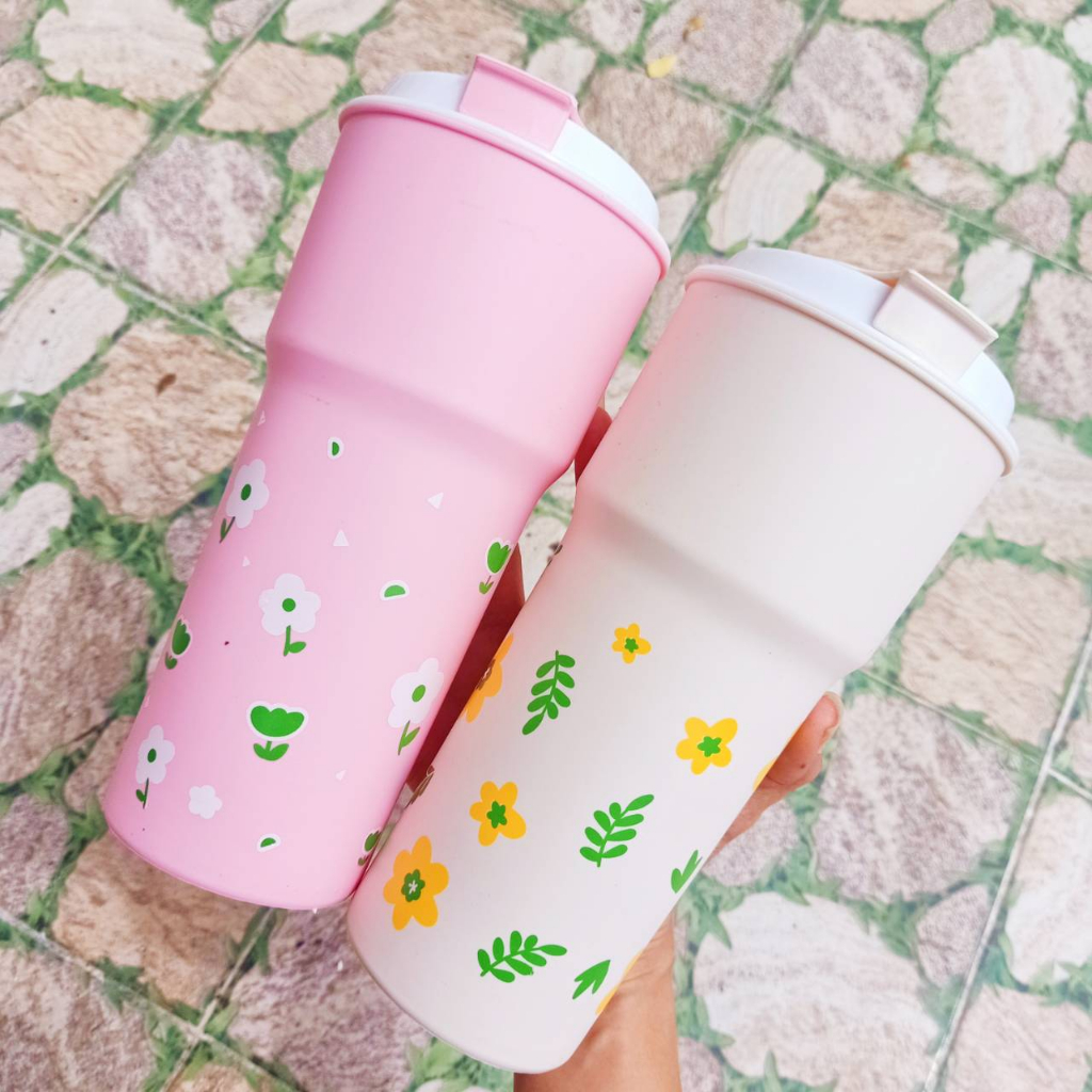 แก้วน้ำพลาสติกแบบมีฝาปิด ลายน่ารัก สำหรับเป็นของแถม ของพรีเมี่ยม