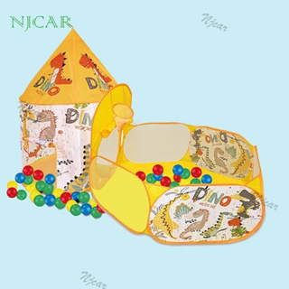 NJCAR เต็นท์อุโมงค์ 3 in 1 สีสันสดใส บ้านบอล บ้านบอลสำหรับเด็ก **ไม่รวมบอล**