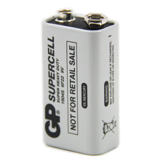 ถ่านGP Supercell super heavy duty ขนาด9V แพคอุสาหกรรม ไฟแรงการใช้งานยาวนานกว่า 1 ก้อน