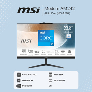 Com All in one  MSI Modern AM242 12M-474XTH /Ci5-1235U/23.8" FHD/ 8GB /512M.2 Pcle SSD