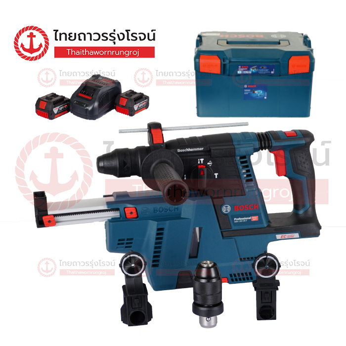 BOSCH สว่านโรตารี่ไร้สาย 3ระบบ 26mm 18v GBH18V-26F 2.6J SDS-PLUS  0611910004 ครบชุด |ชุด| TTR Store