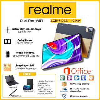 ✨เรือใน12ชั่วโมง✨Realme แท็บเล็ต [6GB RAM 512GB ROM]Android 8.1 หนึ่งซิม 4G LTE WIFI