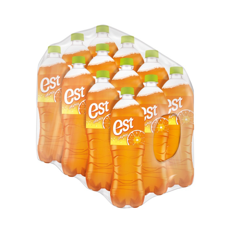 Est Orange เอส น้ำอัดลม กลิ่นส้ม 1 ลิตร x 12 ขวด