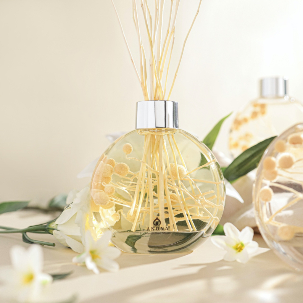 ANONA Thailand| Premium Reed Diffuser ก้านไม้หอมปรับอากาศพรีเมียมกลิ่นนวล (มะลิ แพทชูลี่ ชาขาว)