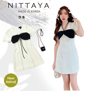 ราคาถูกที่สุด!! NITTAYA  เดรสโบว์อก ผูกคอ