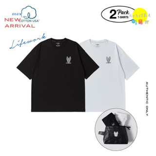 เสื้อยืด Lifework แท้ 💯% 2PACK OVERFIT Short Sleeve T-Shirt