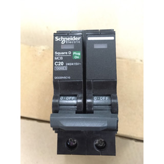 Schneider เมนเซอร์กิตเบรกเกอร์ QO220VSC10T 2P 20A ของแท้