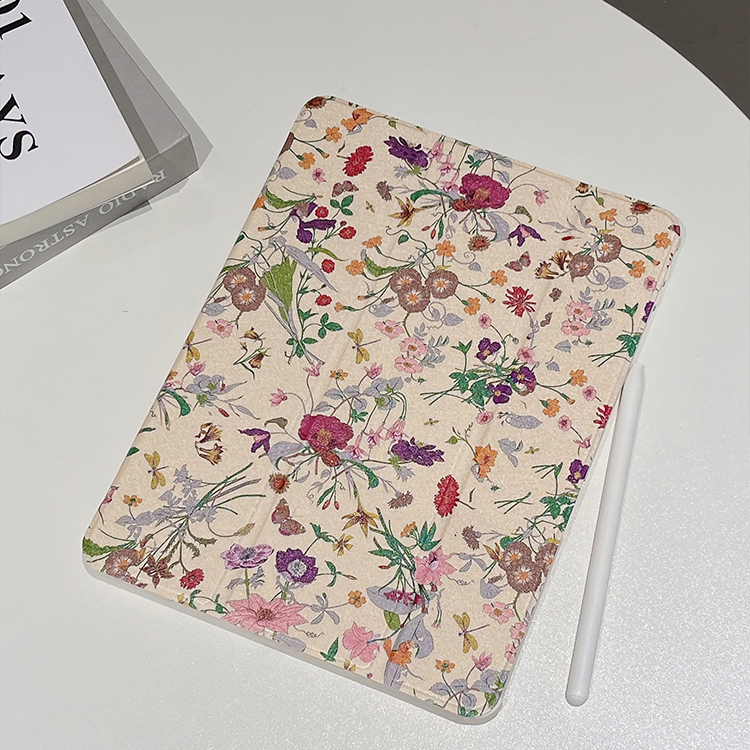 ⚡พร้อมส่ง⚡เคสไอแพด Air7  Air8 11 ดอกไม้ Gen11 Gen12 อะคริลิค ช่องใส่ปากกาขวา Acrylic เคส ipad Air6