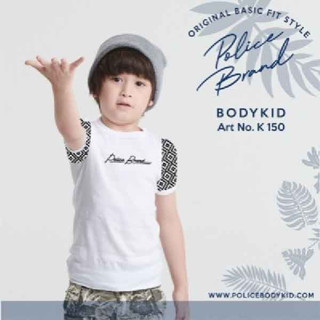 Police Bodykid เสื้อเด็ก ผู้หญิง/ผู้ชาย ขาว,ดำ,เทา  K150