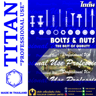 TITAN “PROFESSIONNAL USE” MADE IN THAILAND ปุ๊กเหล็ก 3/16" (5ตัวใน1ห่อ)