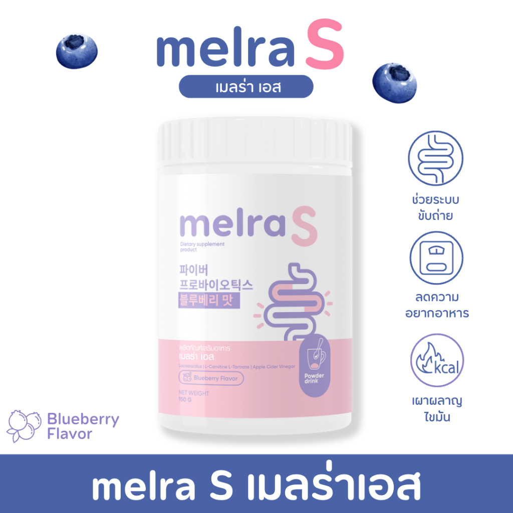 ไฟเบอร์ Melra S (เมลร่า เอส) ลดพุง ลดการสะสมไขมัน เผาผลาญไขมัน ช่วยขับถ่ายดีขึ้น ส่งฟรีตั้งแต่กระปุก