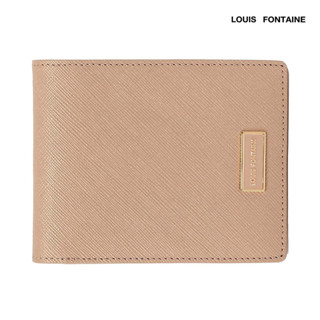 Louis Fontaine กระเป๋าสตางค์พับสั้น มีช่องใส่เหรียญ รุ่น KELLY - สีเบจ ( LFW0202_BE )