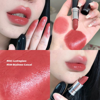 (ของแท้100%) ลิปสติก M.A.C Lustreglass Sheer-Shine Lipstick #544 #543 #549 #520 แถมถุงแบรนด์ ลิป mac พร้อมส่ง