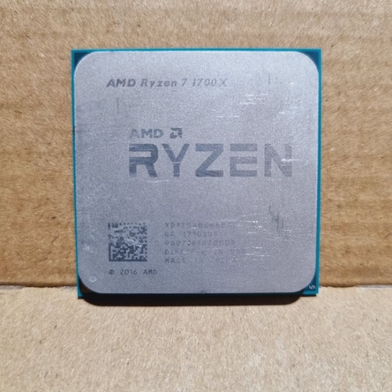 CPU AMD RYZEN 7 1700X 8C/16T (AM4) มือ2 (มีแค่ตัว CPU) ไม่มีพัดลม ไม่มีกล่อง  ใช้งานปกติ