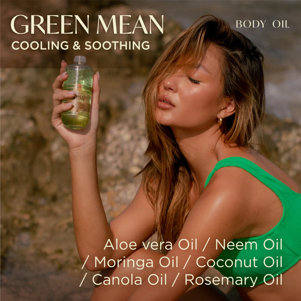 Erb Green Mean Dry Oil 100ml. บอดี้ออยขนาดพกพา bodyoil บอดี้ออย กลิ่นหอมสดชื่น ให้ความรู้สึกเย็น thumbnail 7