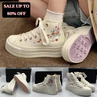 รองเท้า Converse Chuck Taylor All Star Lift Platform Embroidered Floral Hi Women [ ของแท้💯 พร้อมส่งฟรี ]