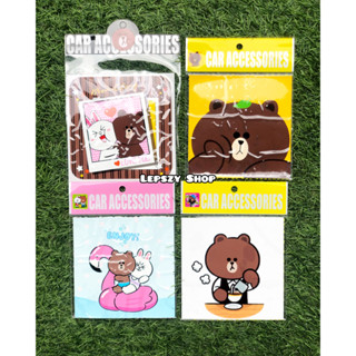 สูญญากาศติด พรบ ที่ใส่พรบ ลาย หมีบราวน์ Brown Linefriends