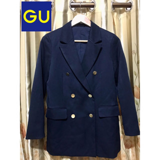 📌GU navy blue blazer suit jacket size xs-s เบลเซอร์ สูท แจ็คเก็ต แบรนด์จียูยูนิโคล่ สีกรมเข้ม เบลเซอร์สีกรม สูทสีกรมเข้ม