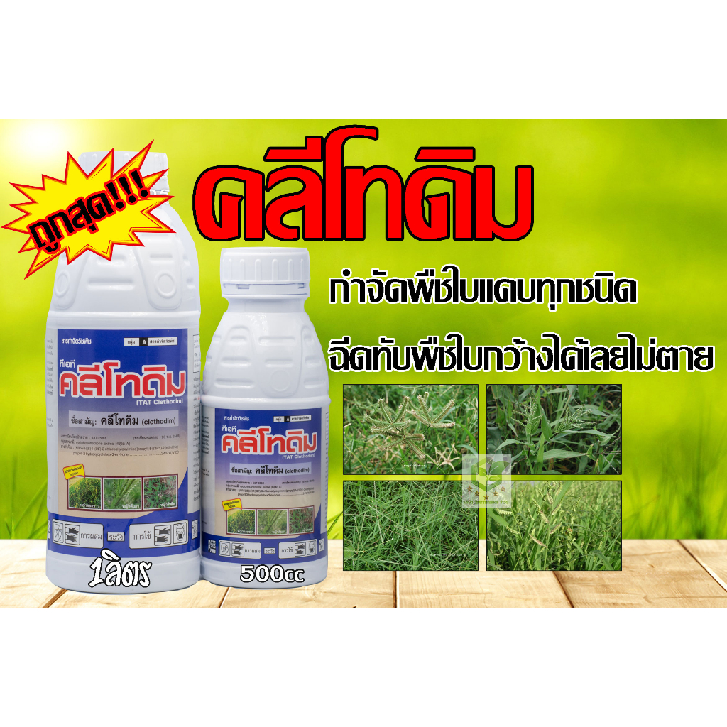 คลีโทดิม(เฮอร์คิวลีส) ขนาด 1 ลิตร สารกำจัดวัชพืชใบแคบ ทุกชนิด ฉีดทับ พริก แตง มันสำปะหลัง แพนเทอร่า เอ็กซโทดิม