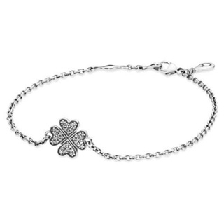 ⭐️(พร้อมส่ง) สร้อยข้อมือโคลเวอร์ PANDORA Clover Symbol of Lucky in Love bracelet ของเเท้100%