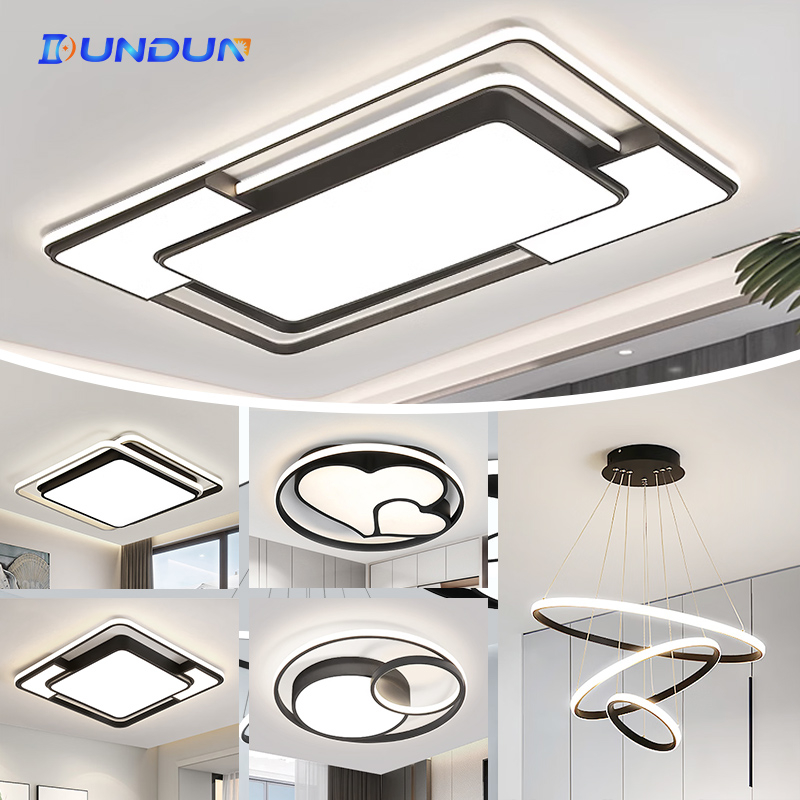 DunDun โคมไฟห้อยเพดาน โคมไฟติดเพดาน led โคมไฟเพดานโมเดิร์น มีแสงขาว/แสงวอร์ม ไฟเพดานห้องนอน พร้อมรีโมท LED Ceiling Lamp