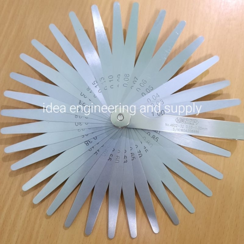 ฟิลเลอร์เกจ 32 ใบ ยาว 4" (100mm) Feeler Gage INSIZE 4602-32