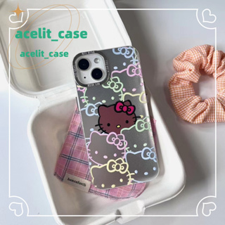 ❤️ส่งของขวัญ❤️ เคสไอโฟน 11 12 13 14 Pro Max HelloKitty การ์ตูน ความนิยม แฟชั่น เรียบง่าย Case for iPhone สไตล์วรรณศิลป์