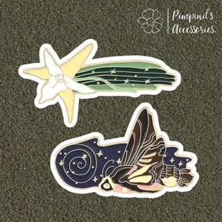 ʕ •ᴥ•ʔ ✿ พร้อมส่ง : เข็มกลัดเซ็ทนกและดอกไม้ | Bird &amp; Flower Enamel Brooch Pin Set.