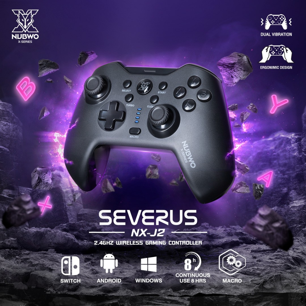 🔥ขายดีมาก🔥⚡️จอยเล่นเกมส์⚡️ NUBWO รุ่น NX-J2 ,NX-J1, NX-J3 SEVERUS 2.4Ghz Wireless Gaming Controller EGA
