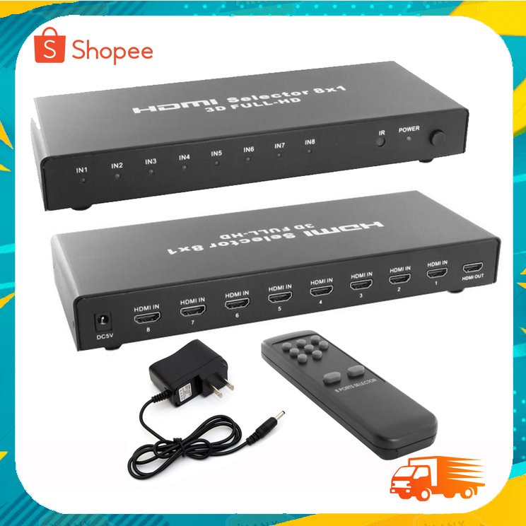 HDMI Switch 8 Port Aluminum Case 8 In 1 out 1080P Video Selector