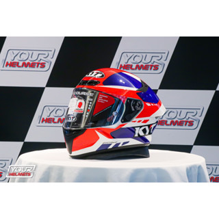 หมวกกันน็อค KYT HELMETS รุ่นTT-COURSE GEAR BLUE RED