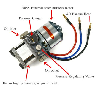 Hydraulic For RC Excavator Hydraulic Oil Pump Assembly Oil Pump With Pressure Regulator 10Mpa