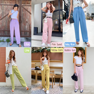 Marshmallow Pants Vol.1 กางเกงขายาว ลดเหลือ 565 บ.🎀 กรอกโค้ด GREYSEP เอวสูง ทรงตรง ผ้ามีน้ำหนักทิ้งตัวสวย ผ้านุ่มลื่น