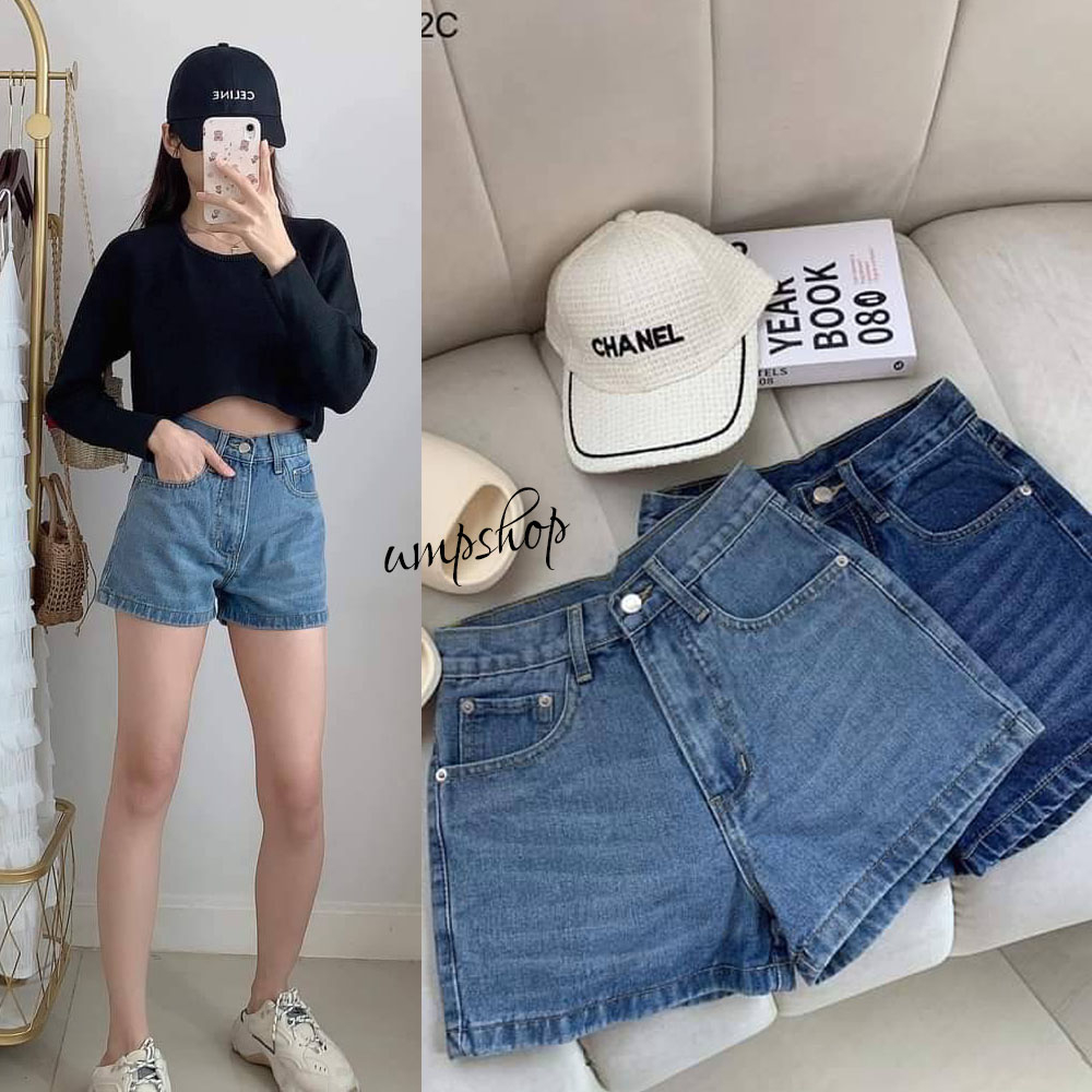 Floerns S-6XL เอวสูง ขาตรง 9 ส่วน กางเกงยีนส์สไตล์เกาหลี