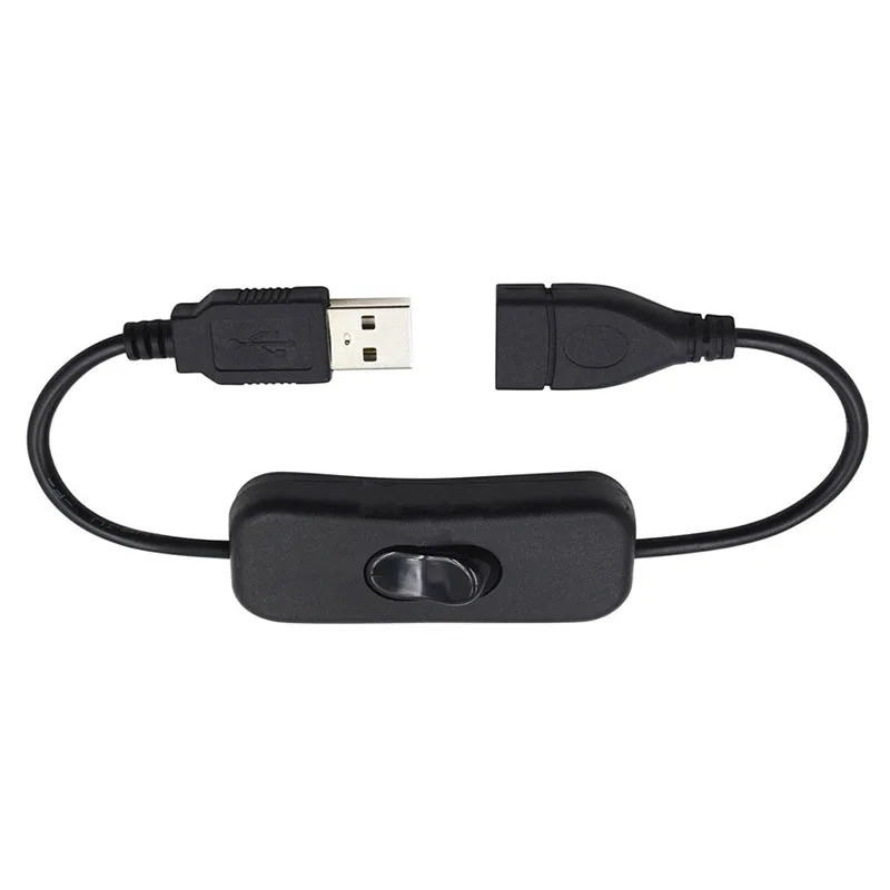 28ซม.สาย USB พร้อมสวิตช์เปิด/ปิดสายเคเบิลสลับสำหรับโคมไฟ USB พัดลม USB Power Supply ขายร้อนทนทานอะแดปเตอร์