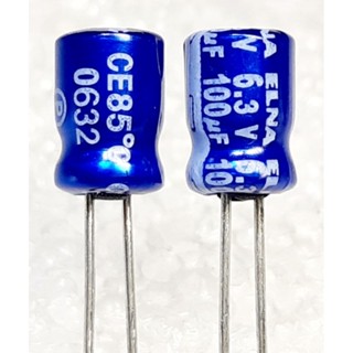 Elna  100uf 6.3v (ราคา10ตัว) capacitor ตัวเก็บประจุ คาปาซิเตอร์