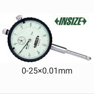 ไดอัลเกจ ขาวัดยาว 25มม ความละเอียด 0.01มม ฝาห่วง ดึงหลัง Dial Indicator Long Stroke 0-25mm×0.01mm INSIZE 2302-25 อินไซส์