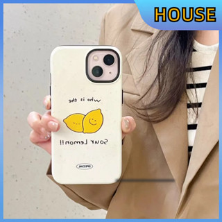 💲คูปองเคลม💲เคสไอโ case for iphone 11 12 มะนาวยิ้ม เคส 14 13 12 11 pro max แฟชั่นที่เรียบง่ายทนทานต่อการตกกระแทก