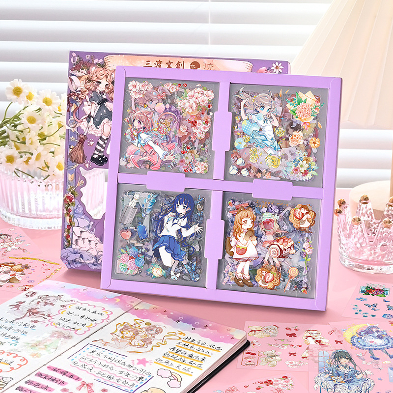 พร้อมส่งในไทย❗❗ สติ๊กเกอร์ 100แผ่น 🧡 Sticker ชุด PVC น่ารักกันน้ำ ตกแต่ง สติ๊กเกอร์ไดคัท ลายน่ารัก 🧡 - รูปที่ 3