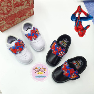 รองเท้านักเรียนอนุบาลชายสีดำ ยี่ห้อ CHPPY ลายการ์ตูนSPIDER-MAN