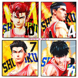 รูป Slam Dunk สแลมดังก์ Hanamichi Sakuragi ซากุรางิ รุคาว่า คาเอเดะ Basketball บาส นักบาสเก็ตบอล กรอบรูป แต่งบ้าน