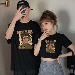 เสื้อคู่รักชายหญิงน่ารัก Oversize เสื้อผ้าแฟชั่นวัยรุ่น เสื้…