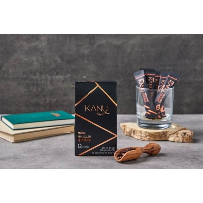 กาแฟเกาหลี MAXIM KANU mini Signature,กาแฟเกาหลีพรีเมี่ยม ขนาด 50+10 ซอง ยี่ห้อ MAXIM KANU