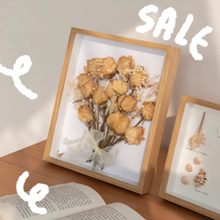 SALE มีตำหนิ 📕 (2 ความหนา) กรอบรูปไม้ 3D สามมิติ แบบมีพื้นหลัง ตั้งโต๊ะ DIY ใส่ดอกไม้ ฟิกเกอร์ ตุ๊กตา ของสะสม ของขวัญ