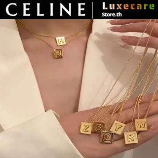 🔥ราคาพิเศษ🔥 เซลีน❗️แท้100%✨ Celine Signature Alphabet Necklace สร้อยคอ Celine A-P