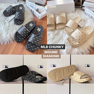 รองเท้าแตะ MLB Chunky Mound Diamond Monogram Unisex พร้อมส่ง!!รองเท้าแตะสำหรับผู้หญิง ผู้ชาย