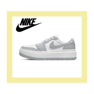 รับประกันแท้ 100% NIKE Air Jordan 1 Elevate Low SE "Wolf Grey" Junior Dior Low Top Retro Sneakers