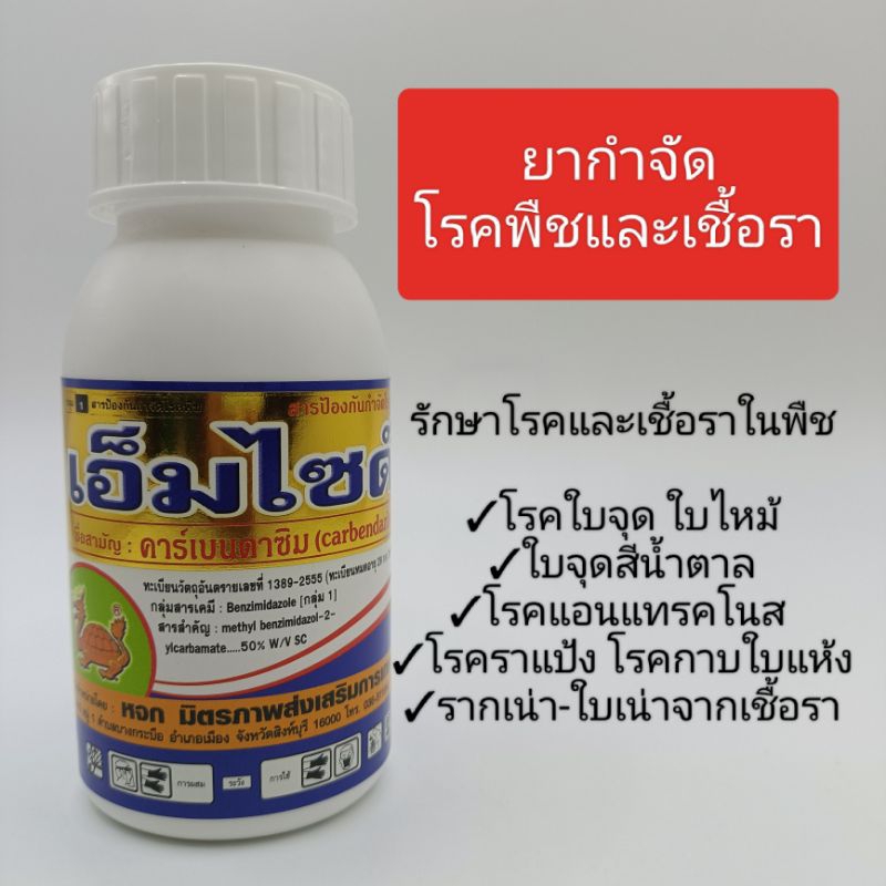 เอ็มไซด์(ขนาด100ml) สารป้องกันโรคพืช โรคแอนแทรคโนส โรคใบจุดจาดเชื้อรา ตัวยาคาร์เบนดาซิม