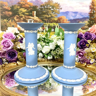 Wedgwood Jasperware Dancing Hours Candle Sticks เชิงเทียนคู่